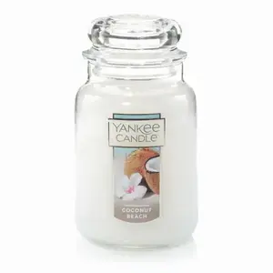ENESCO DIVISIONS 1523480 Glass Candle Jar, Single Wick, Coconut, 22 oz.