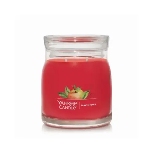 Glass Candle Jar, Single Wick, Apple Red, 13 oz.