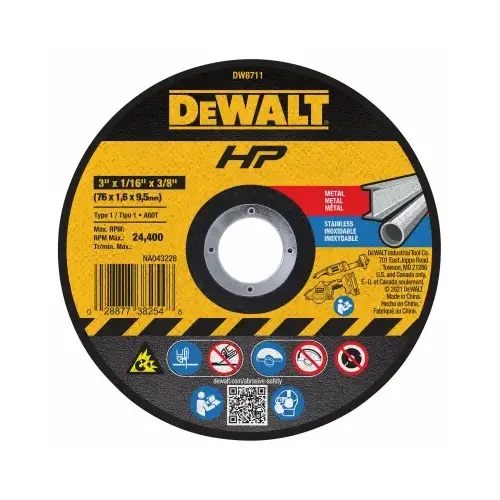 3" X 1/16" X 3/8" A60T LONG LIFE WHEEL - pack of 50 3" X 1/16" X 3/8" A60T LONG LIFE WHEEL - pack of 50