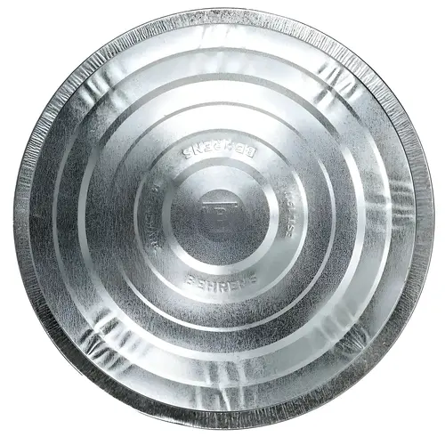 Trash Can Lid, Galvanized Steel Material, Round Shape, 21" Diameter, 4" Height, Silver Finish, For 31 Gallon Trash Cans