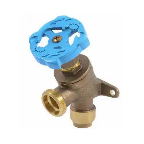 Garden Valve Push to Connect 3/4" MHT X 3/4" D MHT Brass Garden Valve Push to Connect 3/4" MHT X 3/4" D MHT Brass