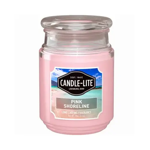 CANDLE PINK SHORELINE 18OZ - pack of 4