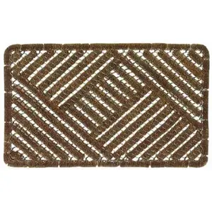 Sports Licensing Solutions 58788 Utility Mat 30" L X 18" W Brown Wire Brush Coir Brown