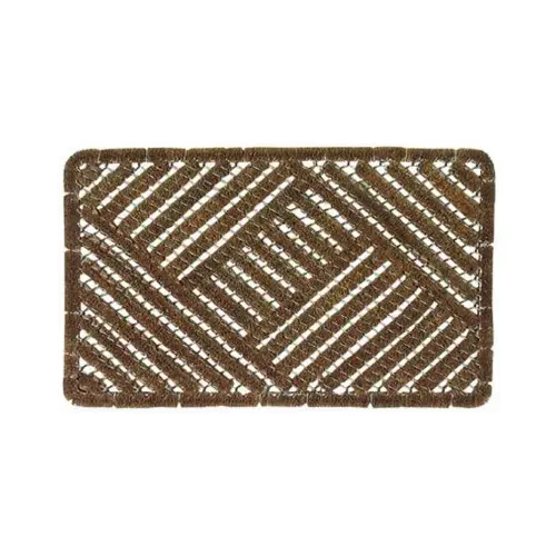 Utility Mat 30" L X 18" W Brown Wire Brush Coir Brown
