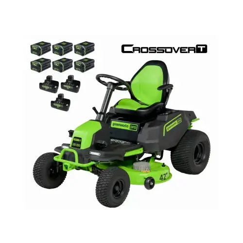 80-Volt Cordless Riding Lawn Mower, 42 In. Deck