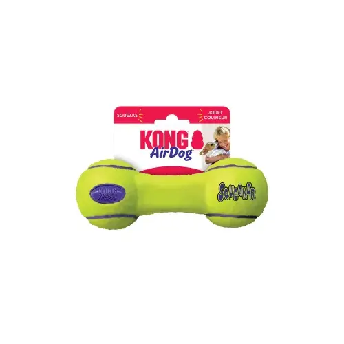 Air Squeaky Medium Dumbbell Dog Toy Yellow