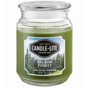 Candle Lite 3297525 Scented Candle Jar, Balsam Forest Scent, 18 oz.