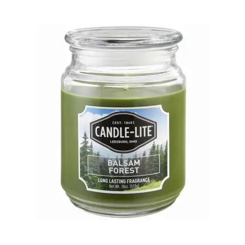 Scented Candle Jar, Balsam Forest Scent, 18 oz.