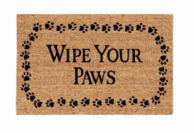 Sports Licensing Solutions 41941 Wipe Your Paws Coir Door Mat, 18 x 30 In.