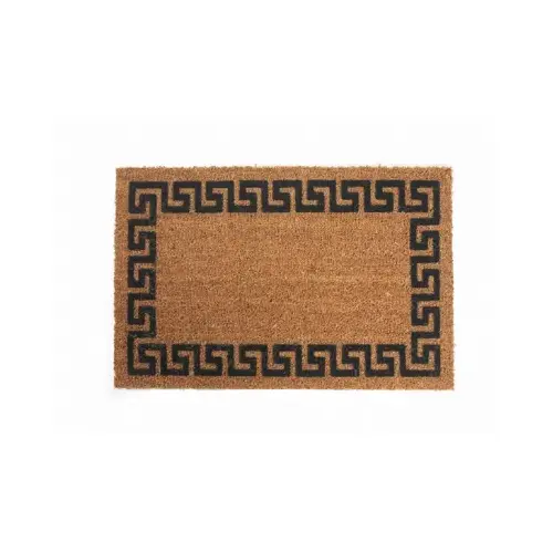 Greek Key Coir Door Mat, 24 x 36 In.
