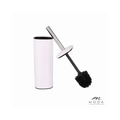 Toilet Bowl Brush & Caddy, White