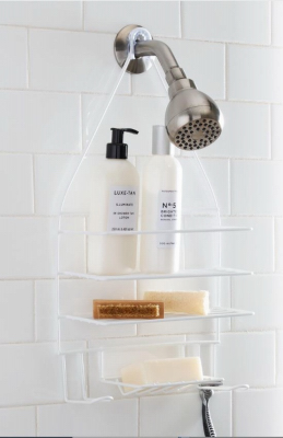 MODA AT HOME ENTERPRISES LTD 305926 Neat &Tidy Wire Shower Caddy, White