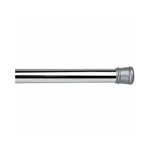 Shower Curtain Tension Rod, Chrome, 41 to 76 In.