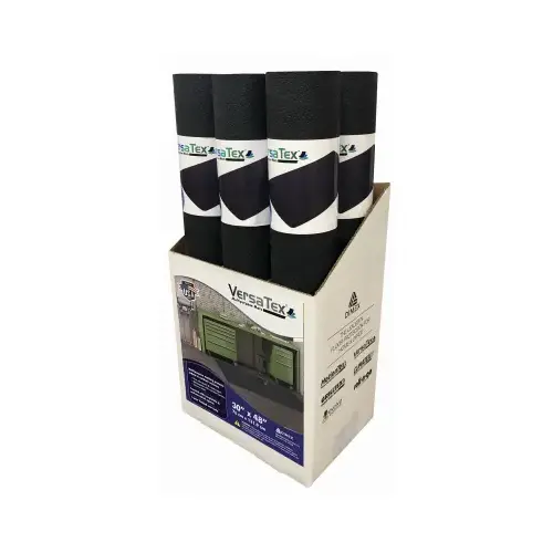 Multi-Purpose Floor Mat, Indoor/Outdoor, Black Vinyl, 30 x 48 In.