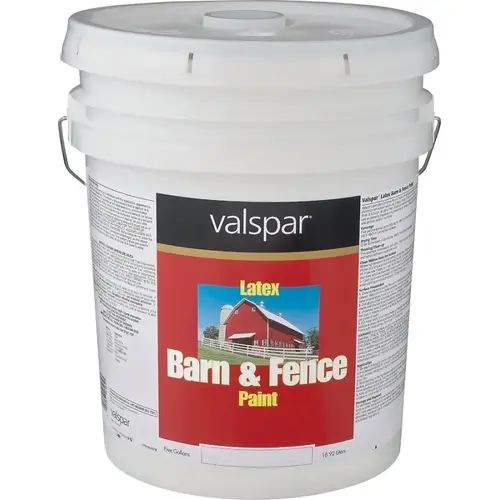 Valspar 018.3125-10.008 Barn and Fence Paint, Red, 5 gal Pail Valspar 018.3125-10.008 Barn and Fence Paint, Red, 5 gal Pail
