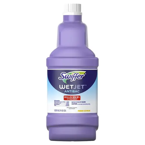 WetJet Anti-Bacterial Solution Refill, 1.25 L Bottle, Liquid, Fresh Citrus, Clear WetJet Anti-Bacterial Solution Refill, 1.25 L Bottle, Liquid, Fresh Citrus, Clear