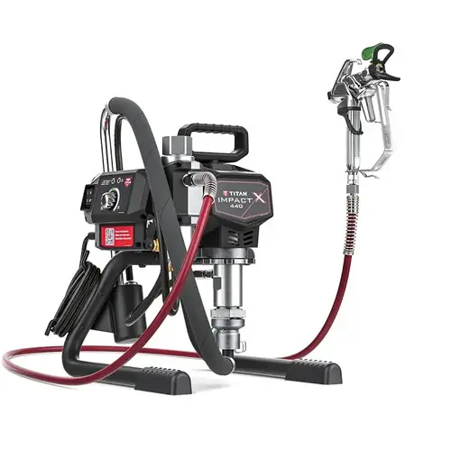 IMPACT X 440 Skid Airless Paint Sprayer, 1.2 hp, 50 ft L Hose, 0.023 in Tip, 1/4 in Dia Hose IMPACT X 440 Skid Airless Paint Sprayer, 1.2 hp, 50 ft L Hose, 0.023 in Tip, 1/4 in Dia Hose