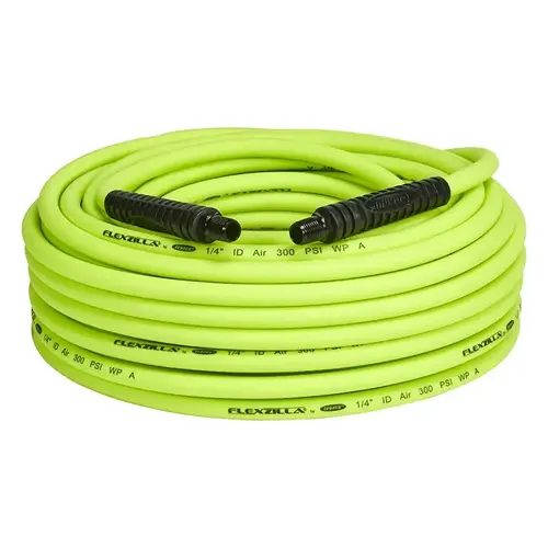 Air Hose 100 ft. L X 1/4" D Hybrid Polymer 300 psi Zilla Green Zilla Green Air Hose 100 ft. L X 1/4" D Hybrid Polymer 300 psi Zilla Green Zilla Green