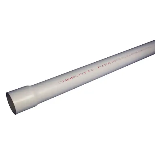 Schedule 40 DWV PVC Pressure Pipe, Bell End, 280 PSI, 2-In x 20-Ft. White Schedule 40 DWV PVC Pressure Pipe, Bell End, 280 PSI, 2-In x 20-Ft. White