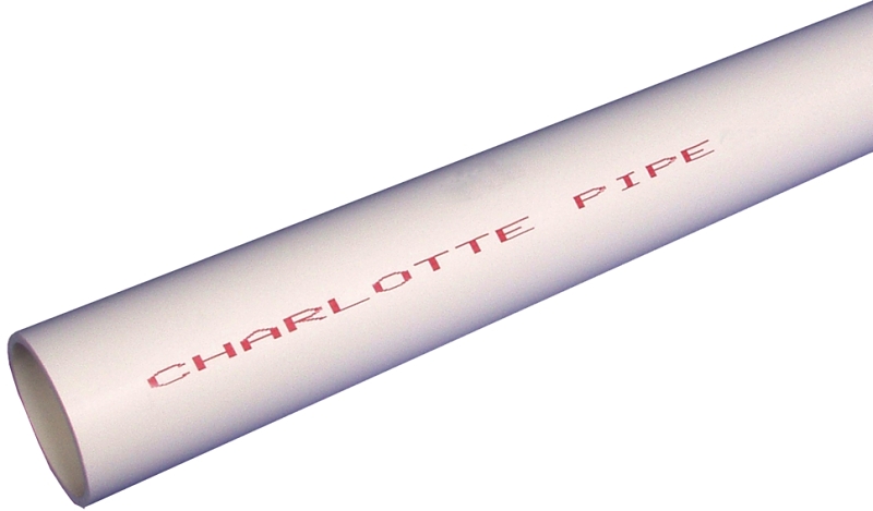 Charlotte Pipe PVC 04007 0600 3/4 in. x 10 ft. PVC Schedule 40 Plain-End DWV Pipe White