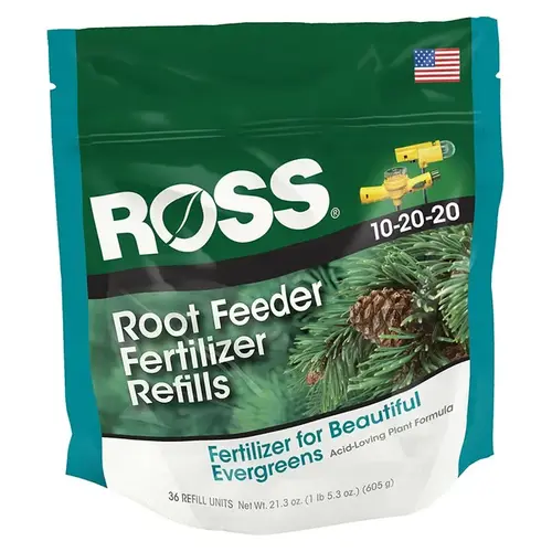 Root Feeder Fertilizer Refills Acid-Loving Plants 10-20-20 36 ct Gray/Tan