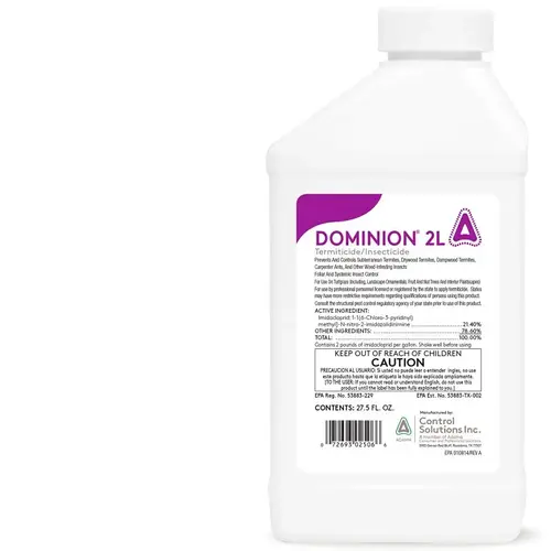 Dominion 2L Termiticide/Insecticide, Liquid, Ornamentals, Pre and Post-Construction, Turf, 27.5 fl-oz Eggshell White