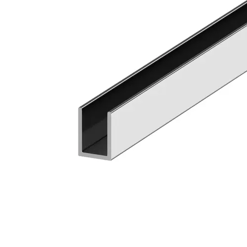 Cetus 3/4" Deep U Channel for 3/8" Fixed Glass Shower Panel 95" Length Chrome