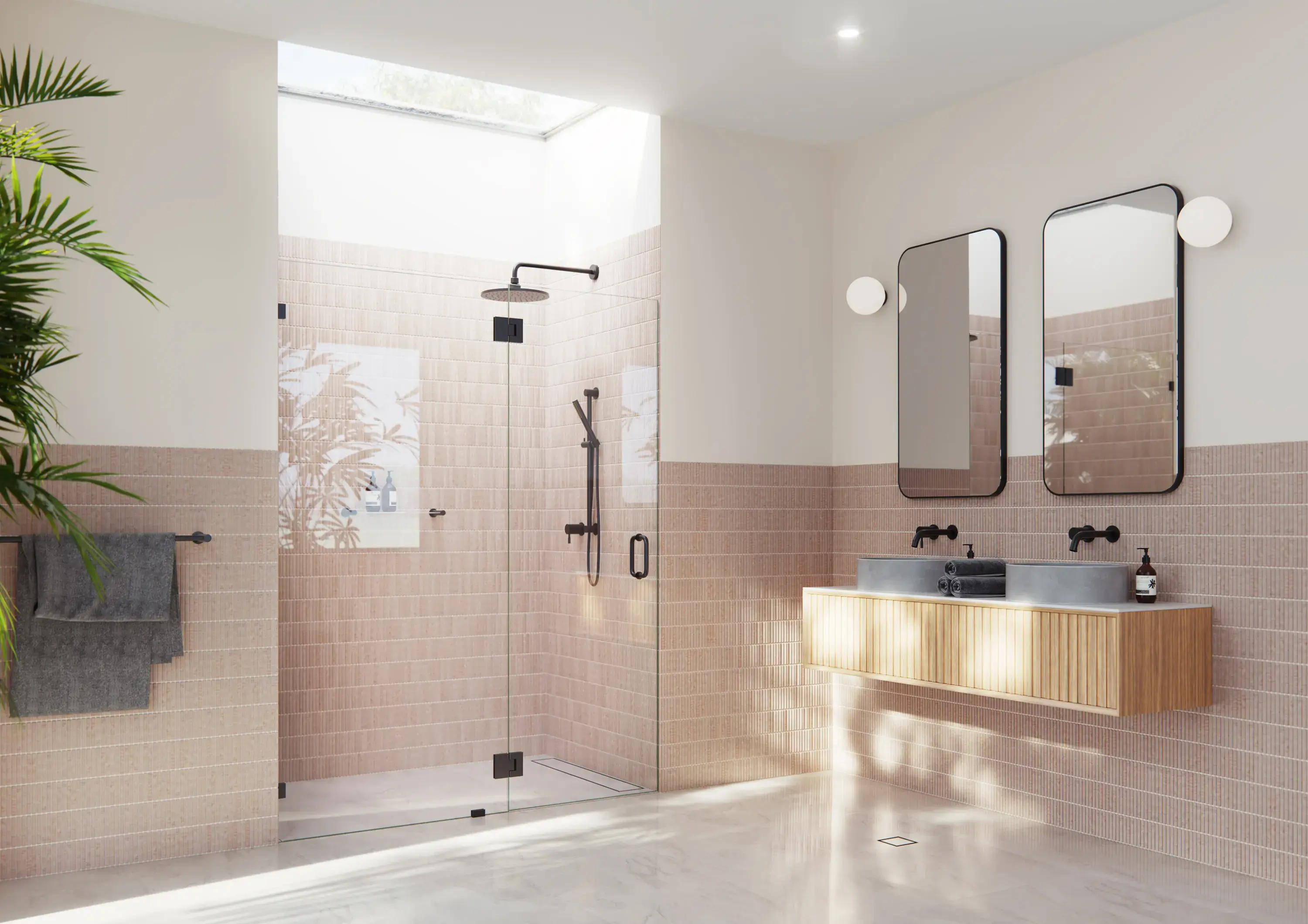 Glass Warehouse Halo 63.5 x 78 Glass Hinged Fully Frameless Glass Shower Enclosure Matte Black GW-GH-63.5-MB Glass Warehouse Halo 63.5 x 78 Glass Hinged Fully Frameless Glass Shower Enclosure Matte Black GW-GH-63.5-MB