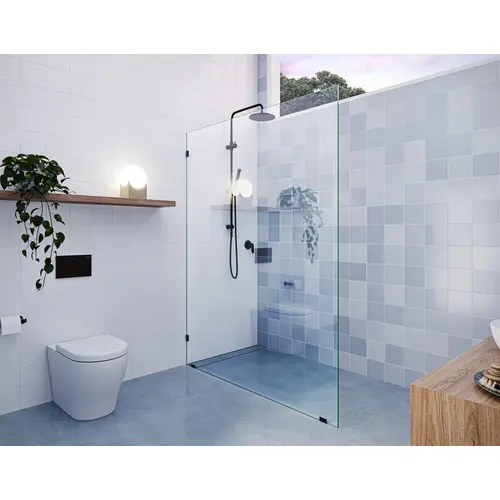 Vela 60" x 78" Fully Frameless Glass Shower Panel Single Fixed Panel Oil Rubbed Bronze Vela 60" x 78" Fully Frameless Glass Shower Panel Single Fixed Panel Oil Rubbed Bronze