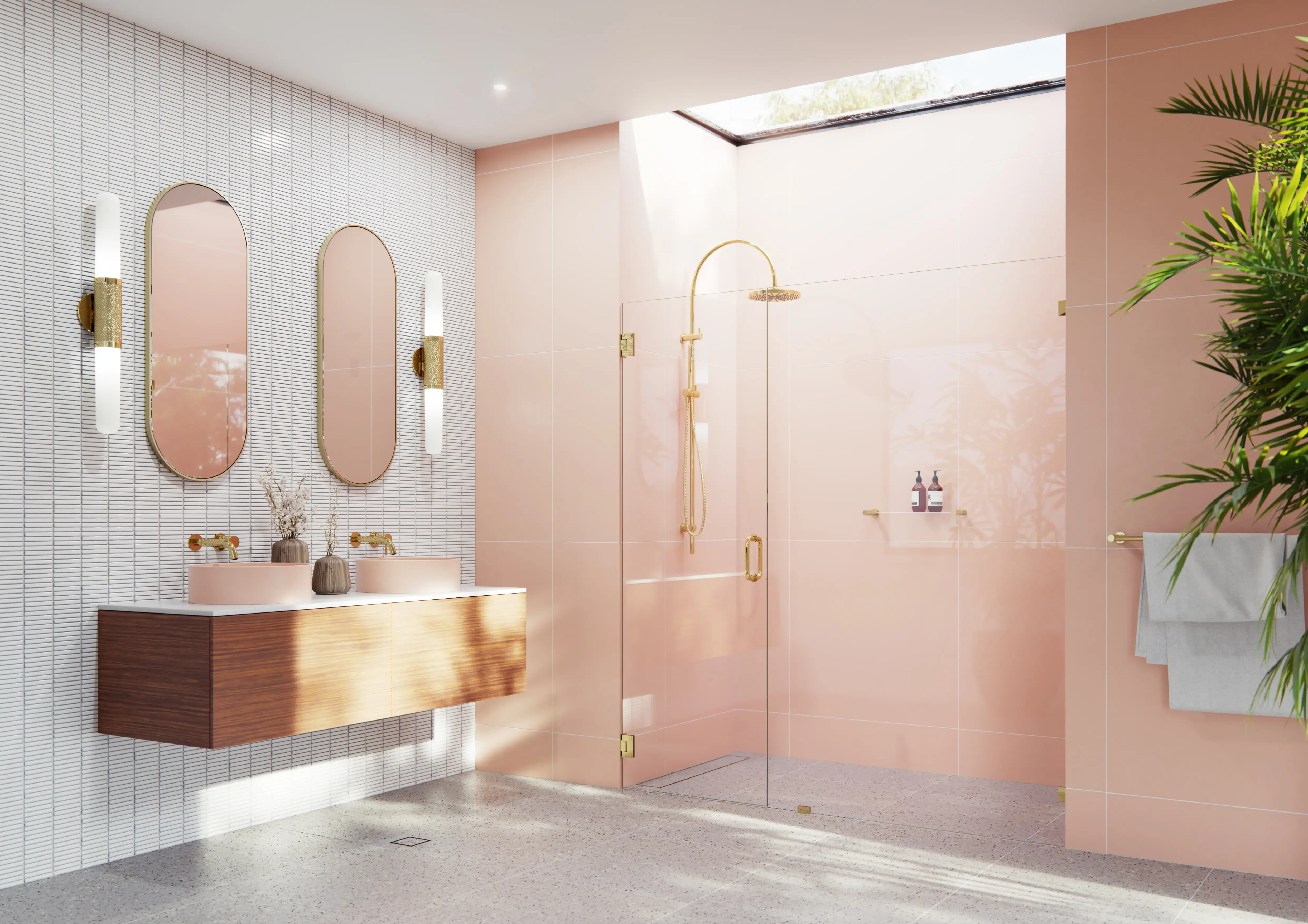 Glass Warehouse Illume 71 x 78 Wall Hinged Fully Frameless Glass Shower Enclosure Polished Brass GW-WH-71-PB Glass Warehouse Illume 71 x 78 Wall Hinged Fully Frameless Glass Shower Enclosure Polished Brass GW-WH-71-PB
