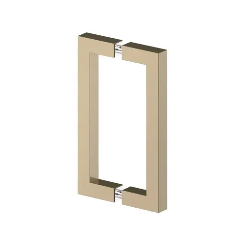 Haedus 8" Center To Center Square Tubing Back To Back Pull Handle Brushed Bronze