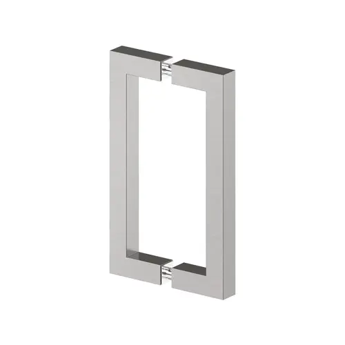 Haedus 8" Center To Center Square Tubing Back To Back Pull Handle Brushed Nickel Haedus 8" Center To Center Square Tubing Back To Back Pull Handle Brushed Nickel