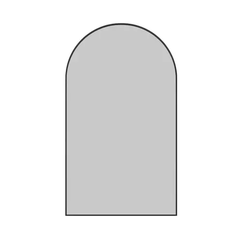 Kira 22" x 38" Arched Mirror Black