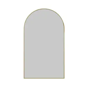 Glass Warehouse SF-ARC-22X38-SB Kira 22" x 38" Arched Mirror Satin Brass