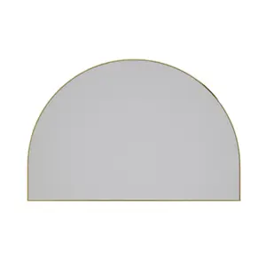 Glass Warehouse SF-ARC-48X32-SB Kira 48" x 32" Arched Mirror Satin Brass