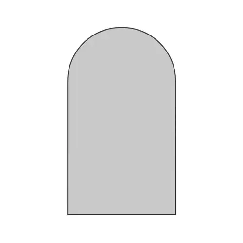 Kira 48" x 83" Arched Leaner Mirror Black Kira 48" x 83" Arched Leaner Mirror Black