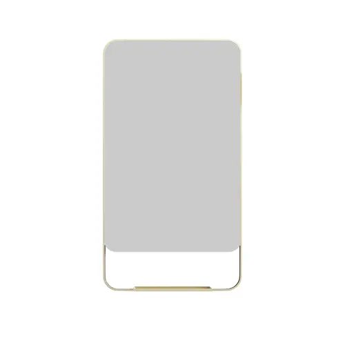 Rey Radius Corner Mirror With Shelf Satin Brass Rey Radius Corner Mirror With Shelf Satin Brass