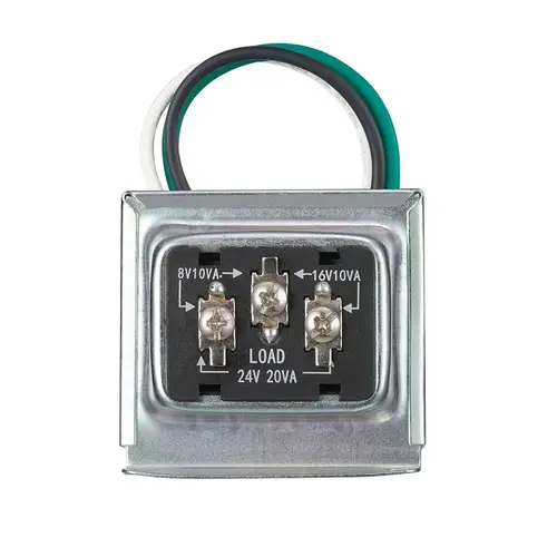 Heath Zenith Clamp-On Door Chime Transformer, 10/20 VA, 8/16/24 VAC Secondary