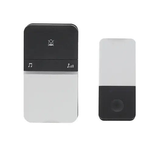Heath Zenith Door Chime Bell, Wireless, Black/White
