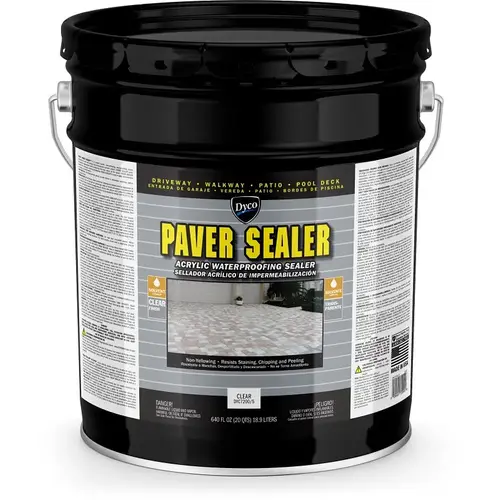 Dyco PAVER SEALER Waterproofing Sealer, Gloss, Liquid, Clear, 5 gal