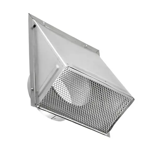 Duct Wall Cap with Spring, Aluminum, 6 In. Duct Wall Cap with Spring, Aluminum, 6 In.