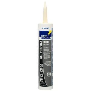 White Lightning W11002010-XCP12 Almond All Purpose Elastomeric Sealant, 10 fl-oz Cartridge - pack of 12