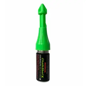 DuraMark 76700 ChalkShot Marking Pen, 250 Hi Vis Green Shots