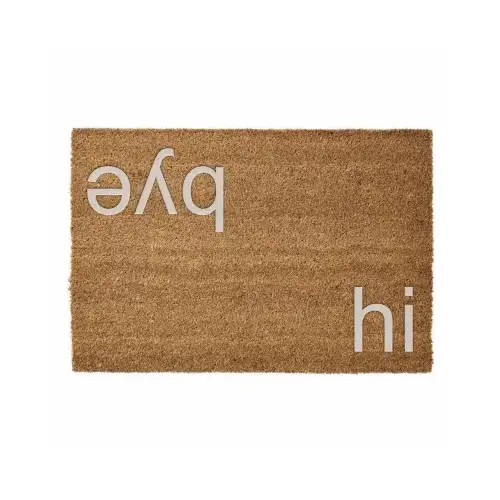 Hi/Bye Embossed Coir Door Mat, 24 x 36 In. Hi/Bye Embossed Coir Door Mat, 24 x 36 In.