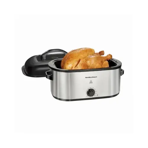 Electric Roaster Oven, Stainless Steel / Black Accents, 22 Qt