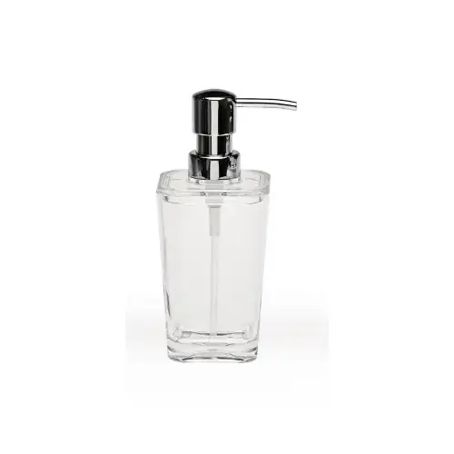 Optiks Bathroom Lotion/Soap Dispenser, Clear Acrylic