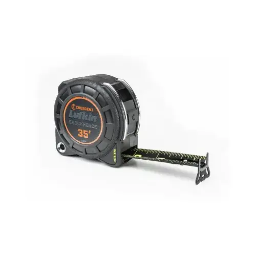 Shockforce Nite Eye Series L1135B Dual-Sided Tape Measure, 35 ft L Blade, 1-3/16 in W Blade, Steel Blade Nylon Shockforce Nite Eye Series L1135B Dual-Sided Tape Measure, 35 ft L Blade, 1-3/16 in W Blade, Steel Blade Nylon