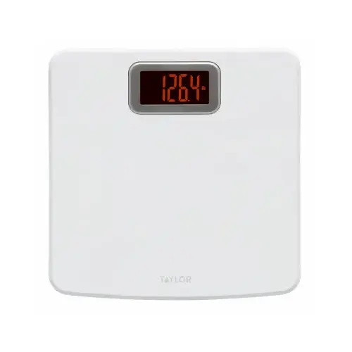 Digital Bath Scale, White, Red LED Display