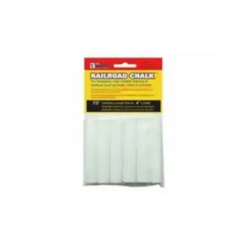 6-Pc. Railroad Chalk, White