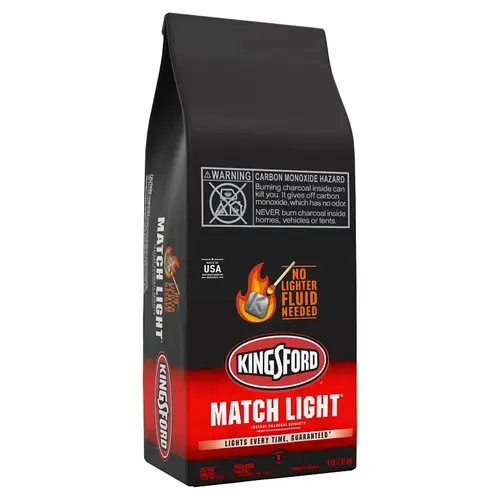 MATCH LIGHT 32096 Wood Charcoal Briquette, 4 lb Bag MATCH LIGHT 32096 Wood Charcoal Briquette, 4 lb Bag